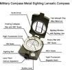 Military Compass Metal Sighting Lensatic Compass, Survival Navigation Compass for Hiking, Camping, Hunting, Backpacking