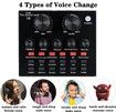 Podcast Microphone Bundle Livestream Mic Kit with Live Sound Card Adjustable Metal Shock Mount Recording Broadcasting Gold