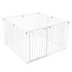 Pet Playpen Safety Fence Fire Guard Barrier Kid Activity Centre Play Yard Dog Enclosure w/ Door 8 Panels 4 in 1 XL
