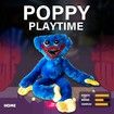Glowing Singing Huggy Wuggy Plush Toys Poppy Playtime Toy 40cm Monster Horror Doll Gifts Color Blue