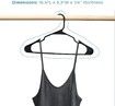 Plastic Clothing Notched Hangers Ideal for Everyday Standard Use Black 20 Pack