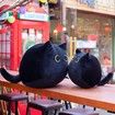 Black Cat Plush Pillow, Black Cat Stuffed Animal Plush Doll 30cm