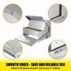 10L Auto Chicken Feeder Automatic Poultry Chook Food Feeding Treadle Spillproof Galvanized Steel Self Opening