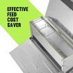 10L Auto Chicken Feeder Automatic Poultry Chook Food Feeding Treadle Spillproof Galvanized Steel Self Opening