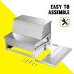 10L Auto Chicken Feeder Automatic Poultry Chook Food Feeding Treadle Spillproof Galvanized Steel Self Opening