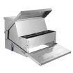 10L Auto Chicken Feeder Automatic Poultry Chook Food Feeding Treadle Spillproof Galvanized Steel Self Opening