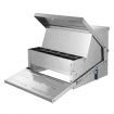 10L Auto Chicken Feeder Automatic Poultry Chook Food Feeding Treadle Spillproof Galvanized Steel Self Opening