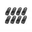Tarpaulin Clip Tent Canopy Clip Buckle Outdoor Wind Rope Clamps Reusable Awning Mountaineering Camping Accessories Black 8 Pack