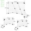 Portable Soccer Goal Nets 2-in-1 Mini Football Backyard Goals Set Easy Assembly for Kids Adult 139.5 x 91.3 cm