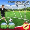 Portable Soccer Goal Nets 2-in-1 Small Football Goals Set Backyard for Kids Adult 219cm X 142cm