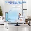 3 in 1 Electric Bladeless Fan Cool Air Hot Heater HEPA Filter Purifier Timer Remote Control Oscillation