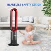 2 in 1 Bladeless Tower Fan Electric Cool Air Hot Heater Timer Remote Control Oscillation