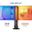2 in 1 Bladeless Tower Fan Electric Cool Air Hot Heater Timer Remote Control Oscillation