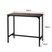 Rectangular High Bar Table Pub Kitchen Dining Outdoor Wood Top Metal Frame 120x50x100CM