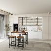 High Bar Table Pub Kitchen Dining Cafe Outdoor Vintage Metal Frame Wood Top 120x50x100CM