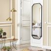 Hexagonal Full Length Mirror Free Standing Floor Vanity Dressing Foldable Stand Metal Frame Black
