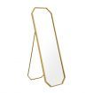 Hexagonal Free Standing Mirror Full Length Gold Floor Vanity Foldable Stand Metal Frame