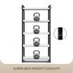 LUXSUITE 5 Tier Bookshelf Wooden Display Shelf Bookcase Storage Shelving Rack Metal Walls