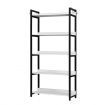 LUXSUITE 5 Tier Bookshelf Wooden Display Shelf Bookcase Storage Shelving Rack Metal Walls