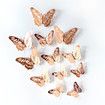 48 Pcs 3D Butterfly Wall Stickers Decorations for Birthday Decorations Party Decorations Cake Decorations, Removable Room Decor for Kids Nursery Classroom Wedding Decor (Pink)