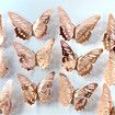 48 Pcs 3D Butterfly Wall Stickers Decorations for Birthday Decorations Party Decorations Cake Decorations, Removable Room Decor for Kids Nursery Classroom Wedding Decor (Pink)