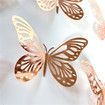 48 Pcs 3D Butterfly Wall Stickers Decorations for Birthday Decorations Party Decorations Cake Decorations, Removable Room Decor for Kids Nursery Classroom Wedding Decor (Pink)