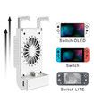 Charging Support Built-In Fan Cooling Support For Switch/Oled/Lite(Black)