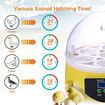 7 Egg Incubator with Temperature Control LED Display for Hatching Chicken Duck and Goose Eggs