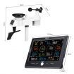 Solar Weather Station Forecaster Wireless WiFi Home Rain Gauge Clock Temperature Humidity Wind
