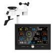 Solar Weather Station Forecaster Wireless WiFi Home Rain Gauge Clock Temperature Humidity Wind