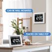 8 Inch LED Digital Calendar Clock Dementia Bedside Large Wall Alarm Table Desk 8 Languages 4 Dimming Levels White