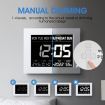 8 Inch LED Digital Calendar Clock Dementia Bedside Large Wall Alarm Table Desk 8 Languages 4 Dimming Levels White