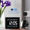 8 Inch LED Digital Calendar Alarm Clock Large Dementia Bedside Wall Table Desk 4 Brightness Levels 8 Languages Black