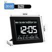 8 Inch LED Digital Calendar Alarm Clock Large Dementia Bedside Wall Table Desk 4 Brightness Levels 8 Languages Black