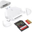 SD Card Reader, Triangle Memory Card for iPhone/iPad, USB C and USB A to Micro SD TF, Trail Camera Card Adapter