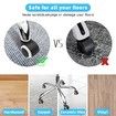 5pcs Replacement Office Chair Casters for Hardwood and Carpet Floors, Heavy Support Up to 1000 bls, 2 Inch, Universal Size (White)
