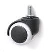 5pcs Replacement Office Chair Casters for Hardwood and Carpet Floors, Heavy Support Up to 1000 bls, 2 Inch, Universal Size (White)