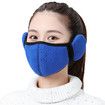 2 in 1 Winter Unisex Breathable Holes Mask Cold-Proof Thermal Mask Earmuffs Color Random