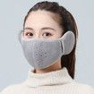 2 in 1 Winter Unisex Breathable Holes Mask Cold-Proof Thermal Mask Earmuffs Color Random