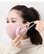 2 in 1 Winter Unisex Breathable Holes Mask Cold-Proof Thermal Mask Earmuffs Color Random