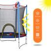 Genki Kids Trampoline Bounce Rebounder Jumping Rebounding Indoor Outdoor Safety Enclosure Basketball Hoop 60 Inch