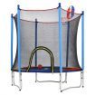 Genki Kids Trampoline Bounce Rebounder Jumping Rebounding Indoor Outdoor Safety Enclosure Basketball Hoop 60 Inch