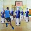 Inflatable Soccer Dummy Goalkeepr Air Mannequin Free Kick Defender Wall Football Practice Blue Color