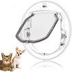 Round Pet Door for Cats And Small Dogs Door Flap for Screen Glass Window Transparent Pet  Flap Door