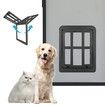 Magnetic Automatic Lock Lockable Pet Screen Door Dog Gate Way Pet Door for Screens 34cm x 44cm
