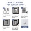 Magnetic Automatic Lock Lockable Pet Screen Door Dog Gate Way Pet Door for Screens 34cm x 44cm