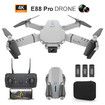 4K Dual cameras Pro WIFI FPV Drone With Wide Angle HD 1080P Camera Altitude Hold RC Foldable Quadcopter Drone Color Grey