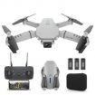4K Dual cameras Pro WIFI FPV Drone With Wide Angle HD 1080P Camera Altitude Hold RC Foldable Quadcopter Drone Color Grey