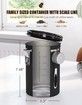 1.8L Airtight Coffee Canister Large Stainless Steel Bean Storage Container for Freshness