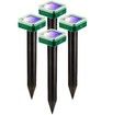 Solar Sonic Pest Repeller Stakes 4Pack 5,000 Feet Range Solar Powered Animal Control